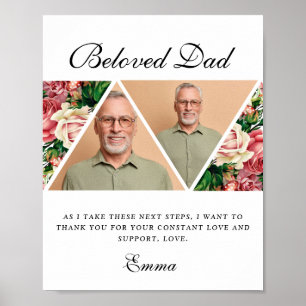 Eleganter Vater der Braut Geschenk Danke Geschenk Poster