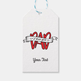 Eleganter Vatertag I Liebe You Vater Geschenkanhänger