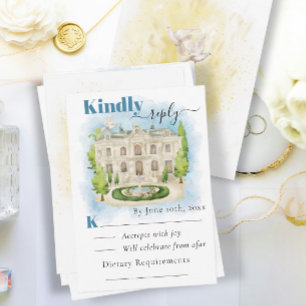 Eleganter Veranstaltungsort Tauben Sommerhochzei Karte