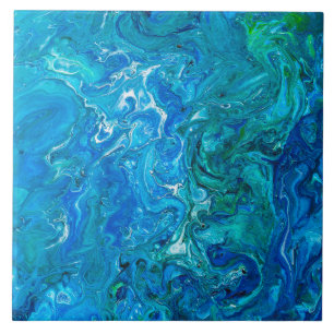 Eleganter verrückter Spitze-Achat 2 - blaues Aqua Fliese