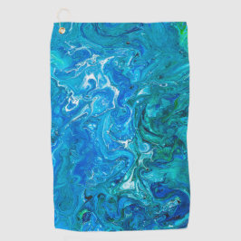 Eleganter verrückter Spitze-Achat 2 - blaues Aqua Golfhandtuch