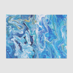 Eleganter verrückter Spitze-Achat 6 - Ozean-Blau Seidenpapier