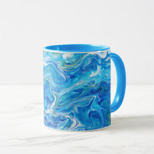 Eleganter verrückter Spitze-Achat 6 - Ozean-Blau Tasse