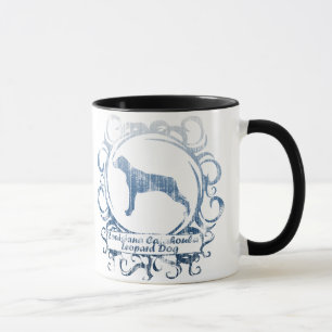 Eleganter verwitterter Louisiana Catahoula Leopard Tasse