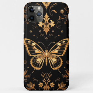 Eleganter Verzierte Goldener Schmetterling Case-Mate iPhone Hülle