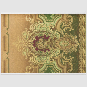 Eleganter Verzierter Rokoko Floral Seidenpapier