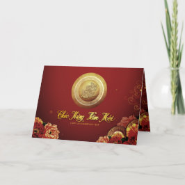 Eleganter vietnamesischer Drache Neujahr 2024 Peon Feiertagskarte