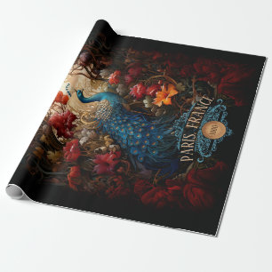 Eleganter viktorianischer Pfau Romantisch Geschenkpapier