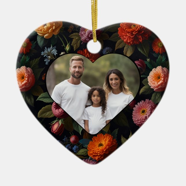 Eleganter viktorianischer Stil mit Blumen Keramik Ornament (Vorne)