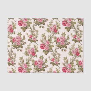 Eleganter Vintag rosa Roses-Buff Hintergrund Seidenpapier