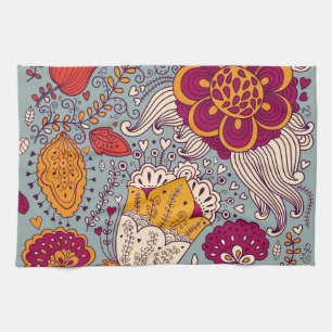Eleganter Vintage-Blumenhintergrund Geschirrtuch