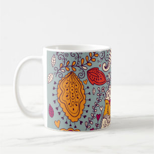 Eleganter Vintage-Blumenhintergrund Kaffeetasse