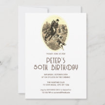 Eleganter Vintage-Pferdereiter & Hunde