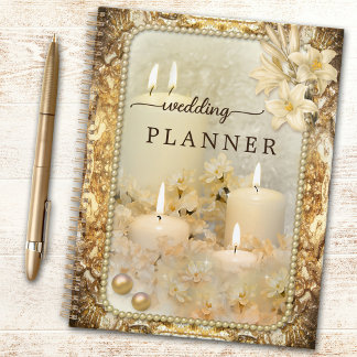 Eleganter Vintage-Twin-Flame-Hochzeitsplaner Planer