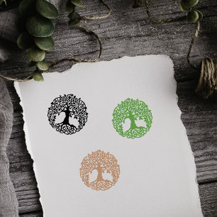 Eleganter Vintager Baum des Lebens Gummistempel