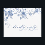 Eleganter Vintager Blue French Garden Wedding UAWG Postkarte<br><div class="desc">Wenn Sie Hilfe oder passende Artikel benötigen,  kontaktieren Sie mich bitte.</div>