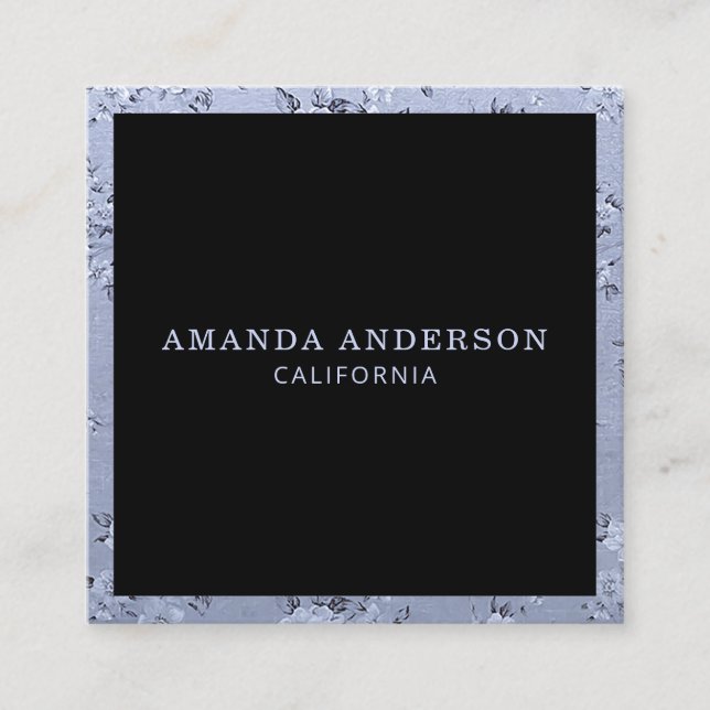 Eleganter Vintager Blumenlavender | Visitenkarte (Vorderseite)