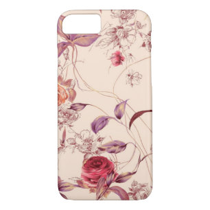 Eleganter Vintager BlumenRose iPhone 7 Fall iPhone 8/7 Hülle