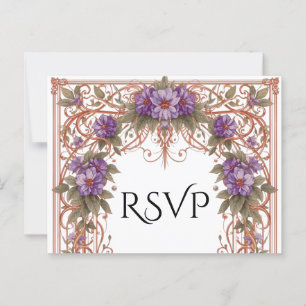Eleganter Vintager Blumenstrauß Postkarte