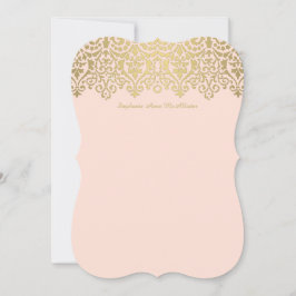 Eleganter Vintager Blush an der Goldenen Spitze