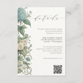Eleganter Vintager Botanischer Hochzeitsstichtenco Begleitkarte