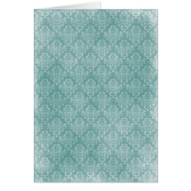 Eleganter Vintager Damast-Muster weißer verblassen (Vorne)