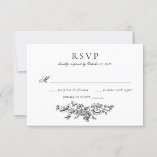 Eleganter Vintager französischer Hochzeitstag Einladung