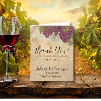 Eleganter Vintager Geburtstag Personalisiert Danke