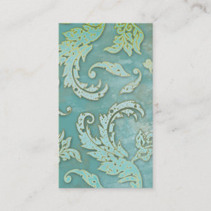 Eleganter Vintager Geschäfts-Karteverdigris-Wirbe Visitenkarte