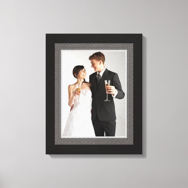 Eleganter Vintager Hochzeitstil-Foto Leinwanddruck (Vorderseite)