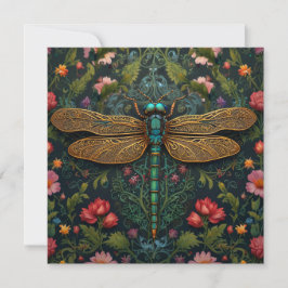 Eleganter Vintager Libellenboho botanisch Einladung