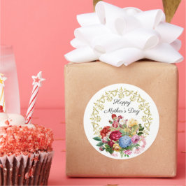 Eleganter Vintager Muttertag Runder Aufkleber