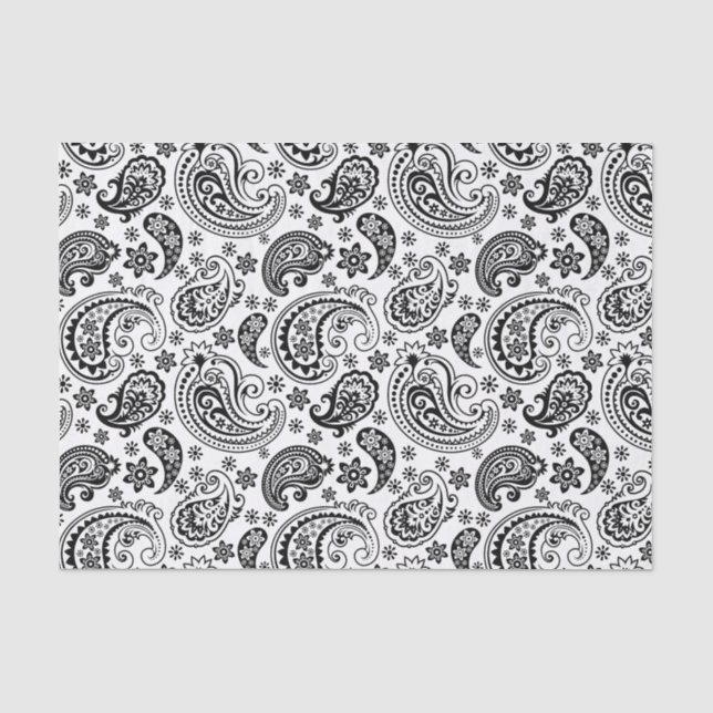 Eleganter Vintager Paisley-Hintergrund Seidenpapier (Vorderseite)