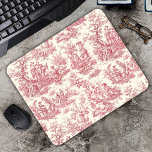 Eleganter Vintager Rottöckchen Mousepad<br><div class="desc">Elegantes Vintages Rot Toile de jouy Monogram Mouse Pad. Die Kunstdrucke sind derzeit ein Alltagswut, ein elegantes und verziertes Vintages toile de jouy-Muster mit einer romantischen Szene aus der französischen Landschaft. Dieser Muster-Stil ist derzeit für Wohngestaltung, Kleidung, mobil und IPad Hüllen, Einladungen und vieles mehr. Die Designs sind klassisch und...</div>