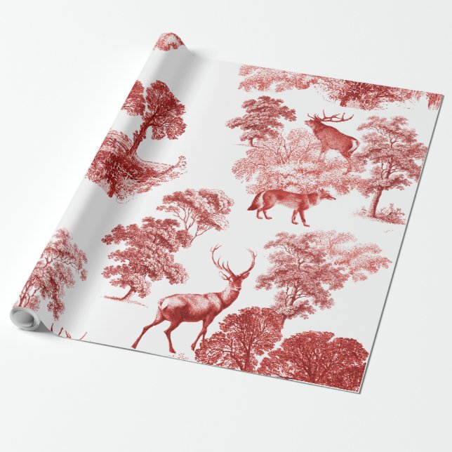 Eleganter Vintager Rottoilenwald Geschenkpapier (Ungerollt)