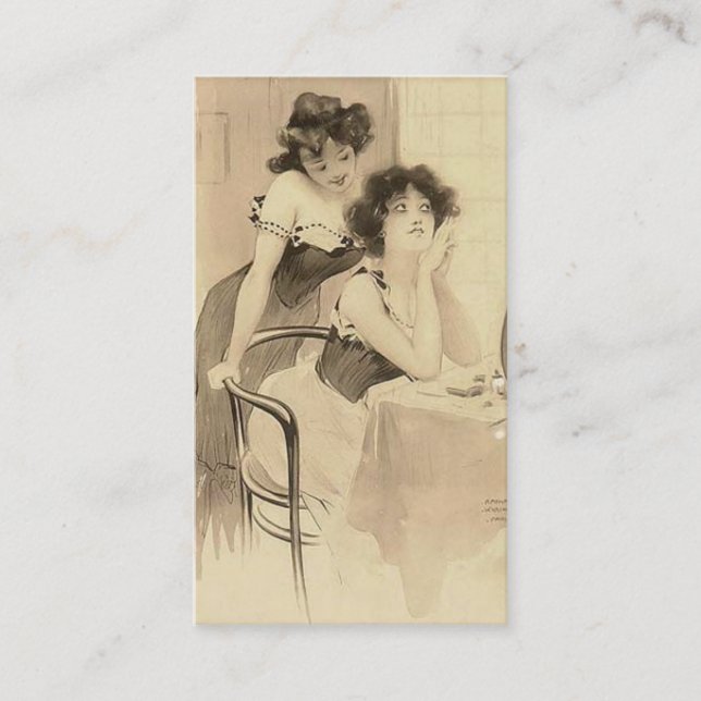 Eleganter Vintager Schönheits-SalonCosmetology Visitenkarte (Vorderseite)