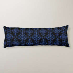 Eleganter Vintager Stil Damask Blau Seitenschläferkissen
