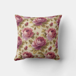 Eleganter Vintager stilvoller romantischer Blumenc Kissen