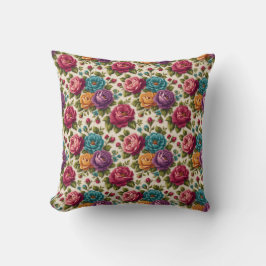 Eleganter Vintager stilvoller romantischer Blumenc Kissen