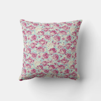 Eleganter Vintager stilvoller romantischer Blumenc Kissen