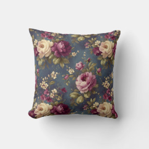 Eleganter Vintager stilvoller romantischer Blumenc Kissen