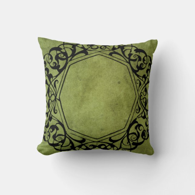 Eleganter Vintager viktorianischer Art-Entwurf Kissen (Vorderseite)