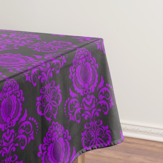 Eleganter, Vintager, Viktorianischer Damaske Lila Tischdecke (Beispiel)