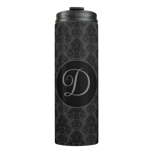 Eleganter, Vintager, Viktorianischer Damaske Perso Thermosbecher (Vorderseite)