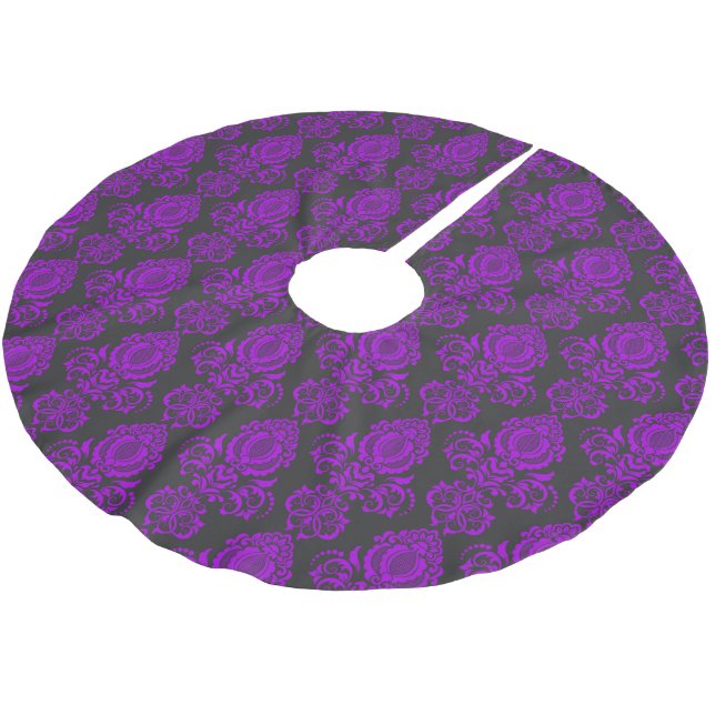 Eleganter, Vintager, Viktorianischer Dampfkorb Polyester Weihnachtsbaumdecke (Schrägansicht)