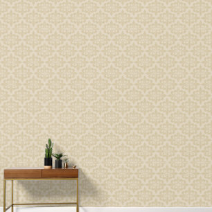 Eleganter Vintager zarter brauner Damast Tapete