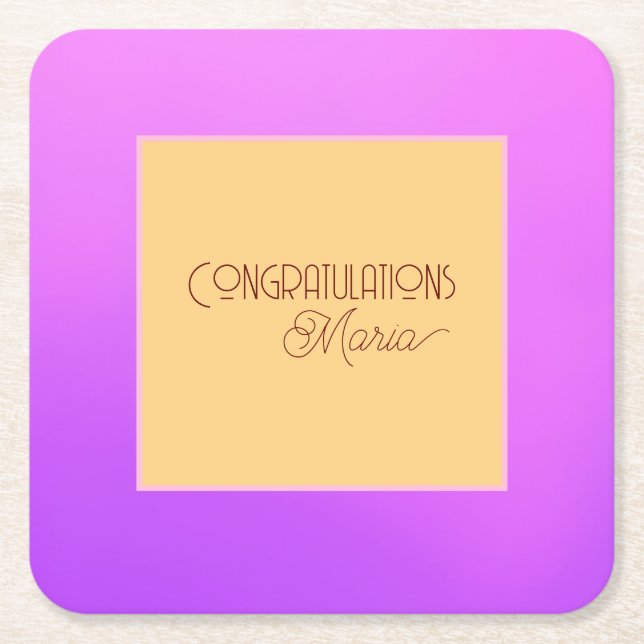 Eleganter Violet Paper Untersetzer (Vorderseite)