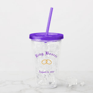 Eleganter Violetring Acryltrinkbecher