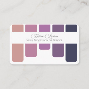 Eleganter violetter Farbpalettenkalligraphie QR-Co Visitenkarte