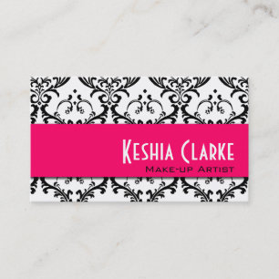 Eleganter Visitenkarte-Rosa-Damast Visitenkarte